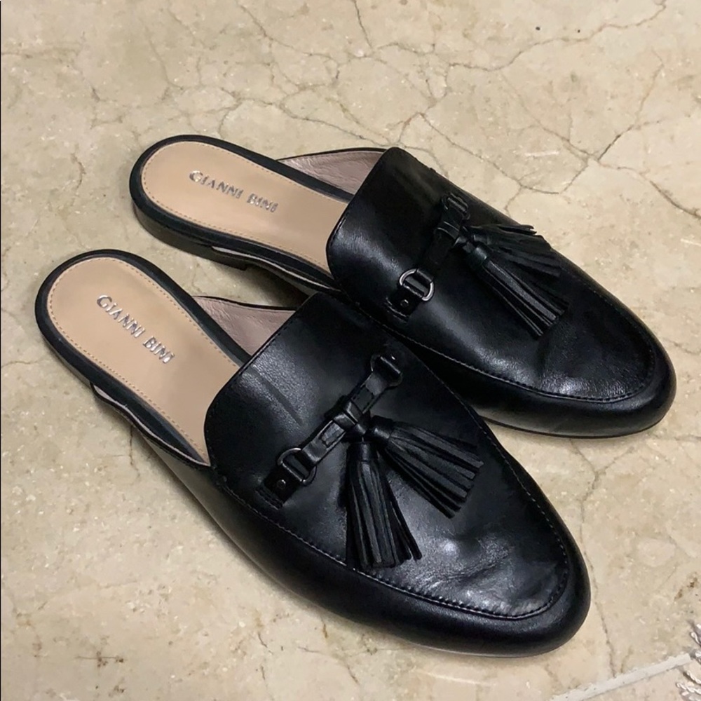 Gianni Bini | Black Leather Loafers/Sandal NWOT